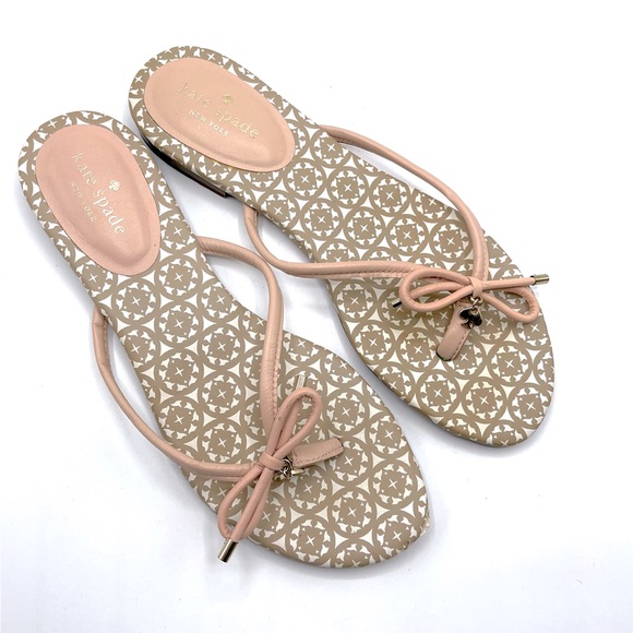 Kate Spade Pale Pink Leather Flip Flop - Picture 1 of 4